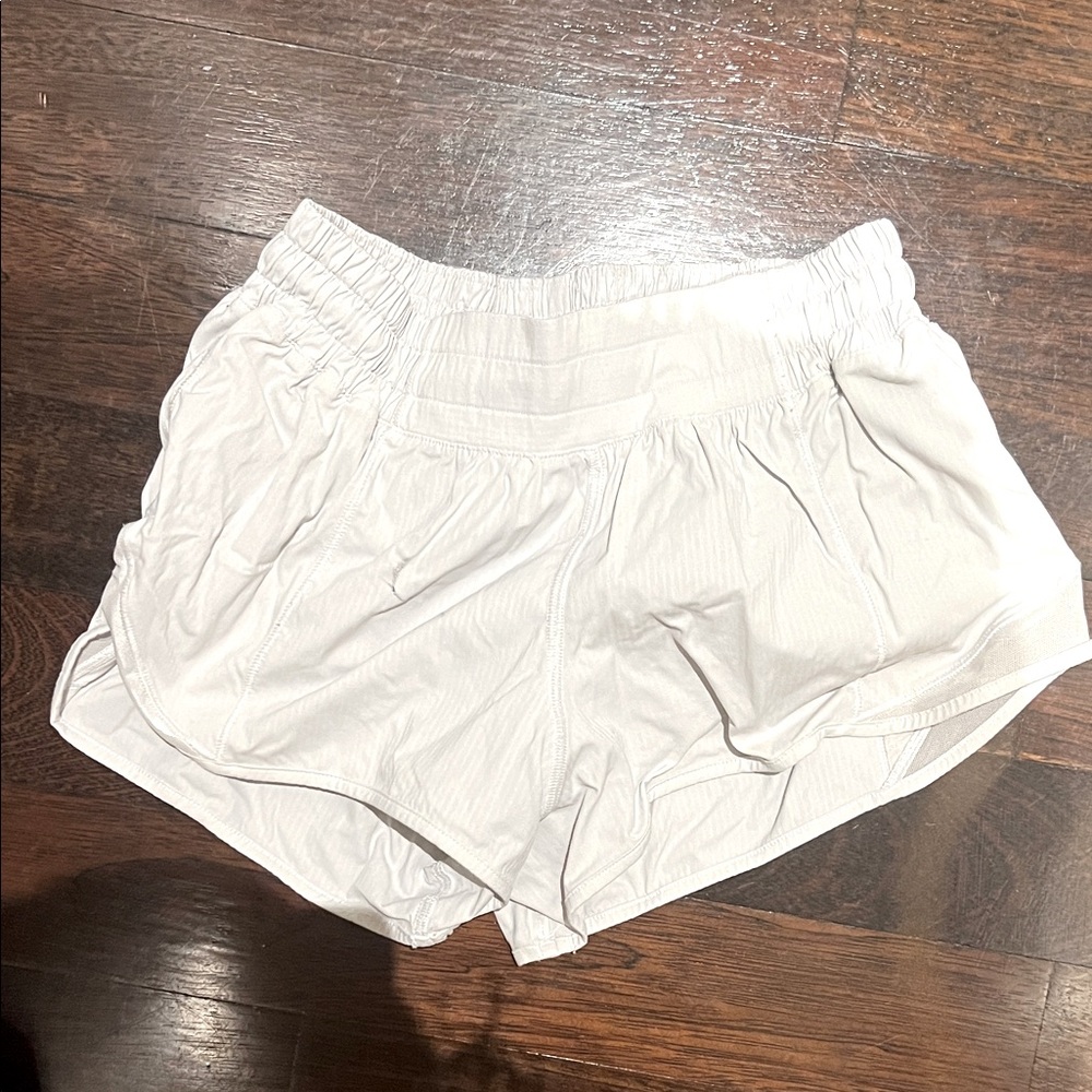White lululemon shorts size 4